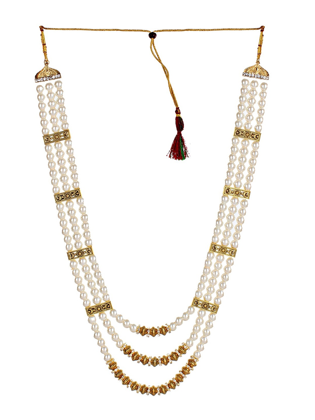 LUCKY JEWELLERY Men White Alloy Gold-Plated Necklace