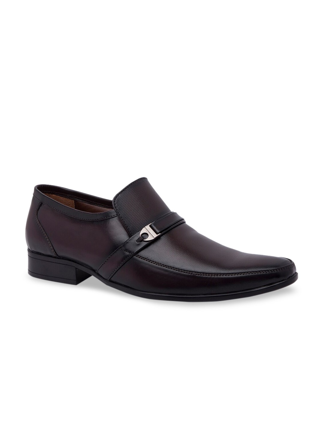 

Regal Men Maroon Solid Leather Formal Slip-Ons