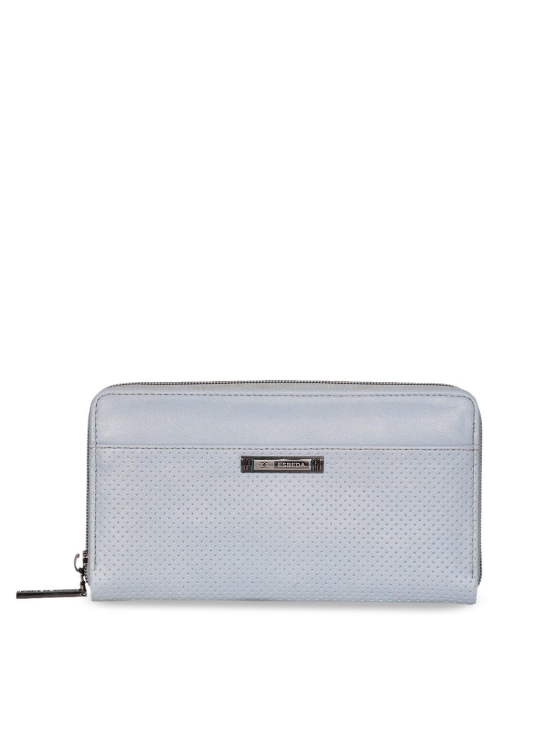 

ESBEDA Women Blue Solid Zip Around Wallet