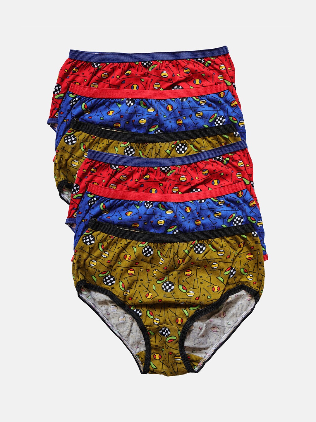 

Red Rose Girls Pack Of 6 Assorted Basic Briefs BABY-17-20