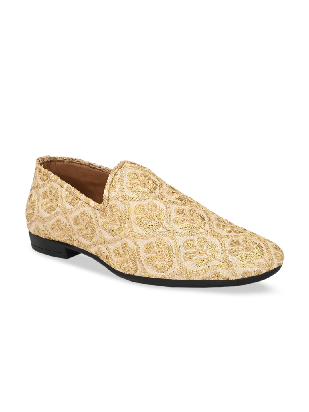 

El Paso Men Beige Woven Design Loafers