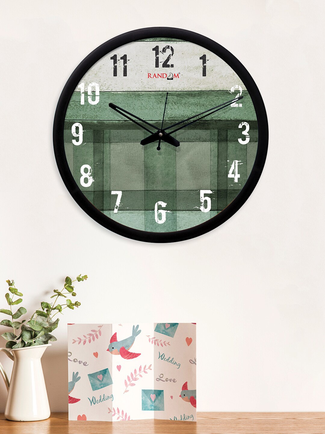 

RANDOM Green Round Printed 30.5 cm Analogue Wall Clock