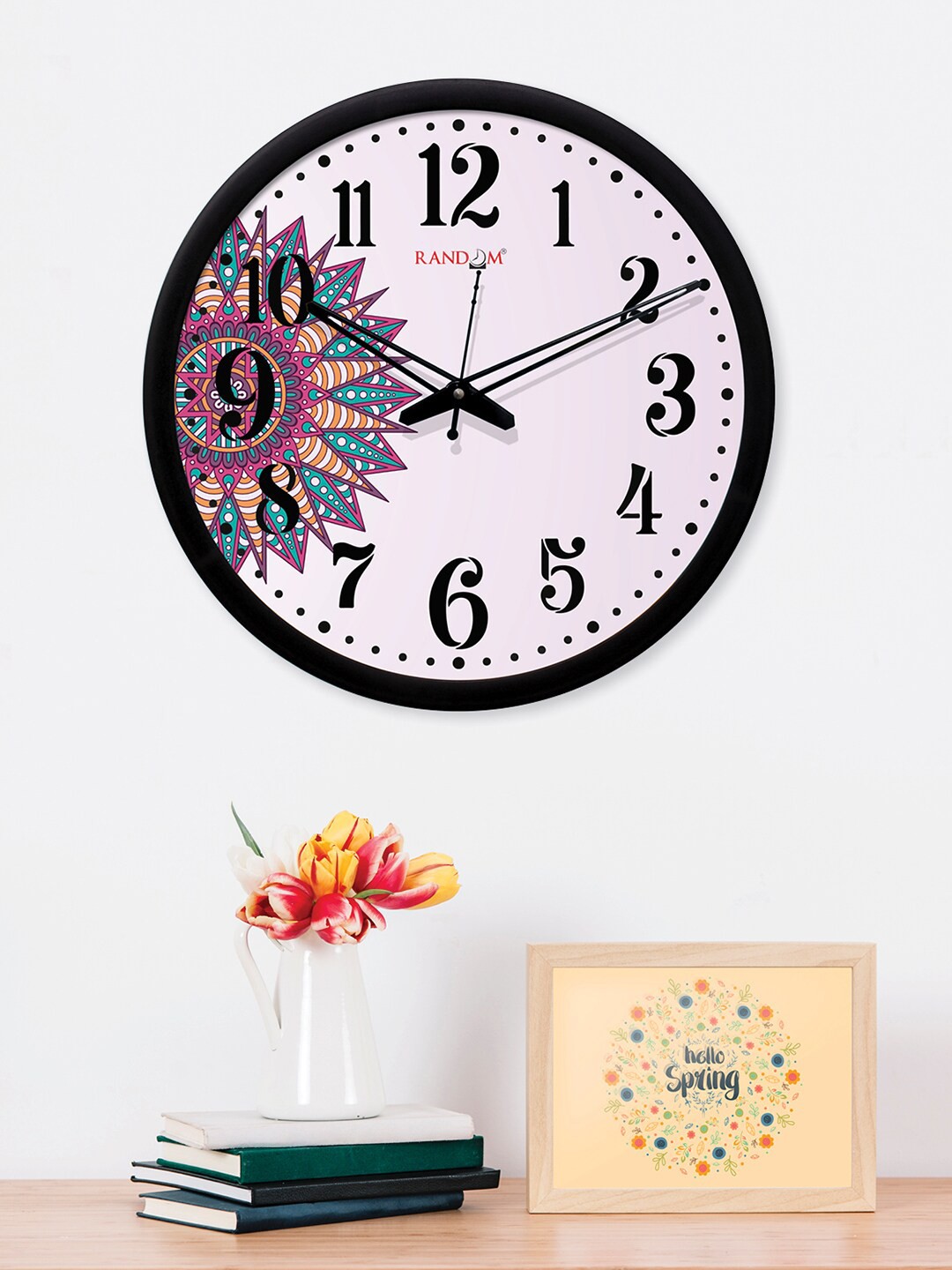 

RANDOM Pink Round Printed Analogue Wall Clock (30.48 cm x 30.48 cm)