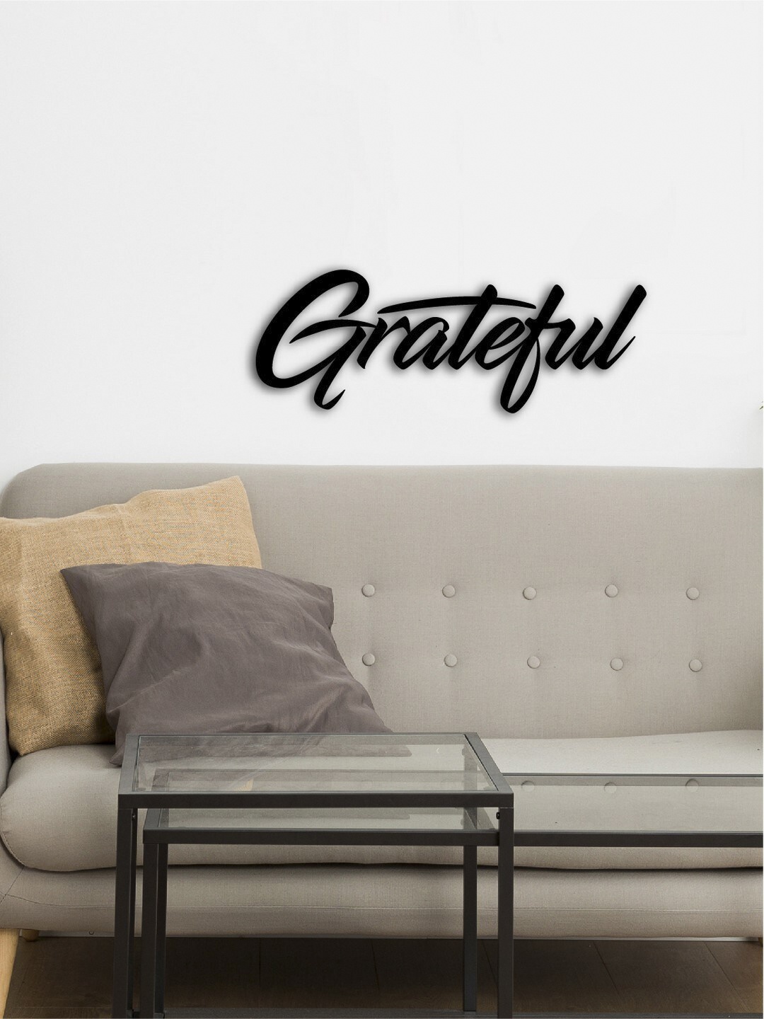 

eCraftIndia Ready to Hang Wood Wall Art Cutout, Black