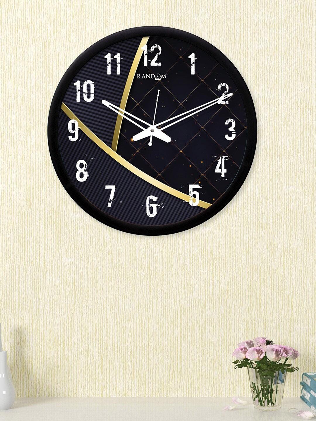 

RANDOM Black Round Printed Analogue Wall Clock (30.48 cm x 30.48 cm)