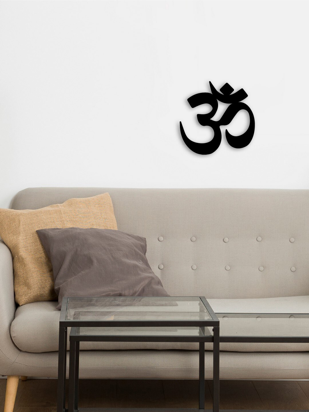 

eCraftIndia Ready to Hang Wood Wall Art Cutout, Black