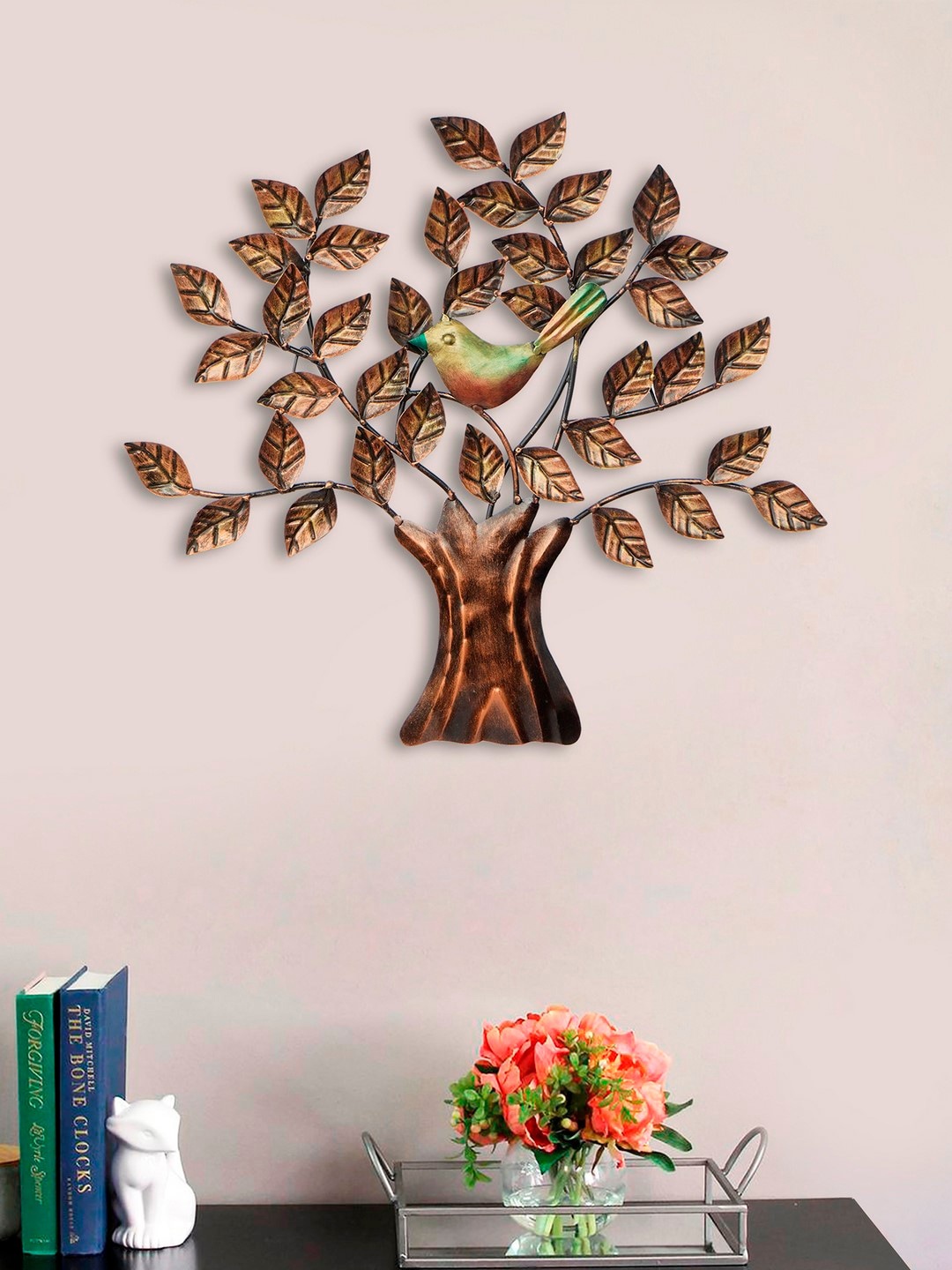 

eCraftIndia Brown Bird Sitting on Tree Iron Wall Hanging