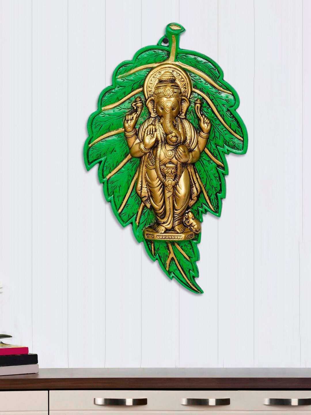 

eCraftIndia Metal Wall Hanging, Gold