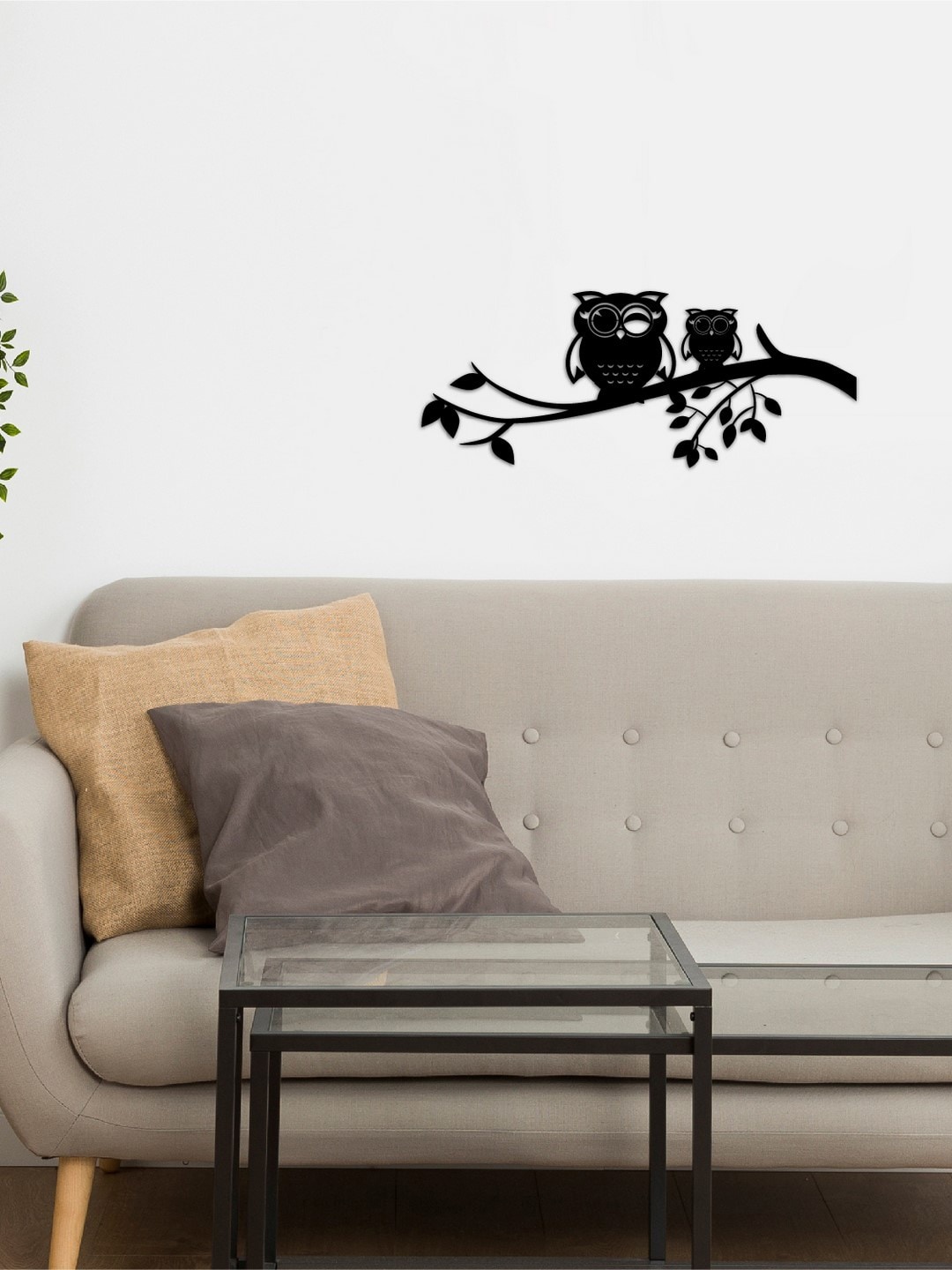 

eCraftIndia Ready to Hang Wood Wall Art Cutout, Black