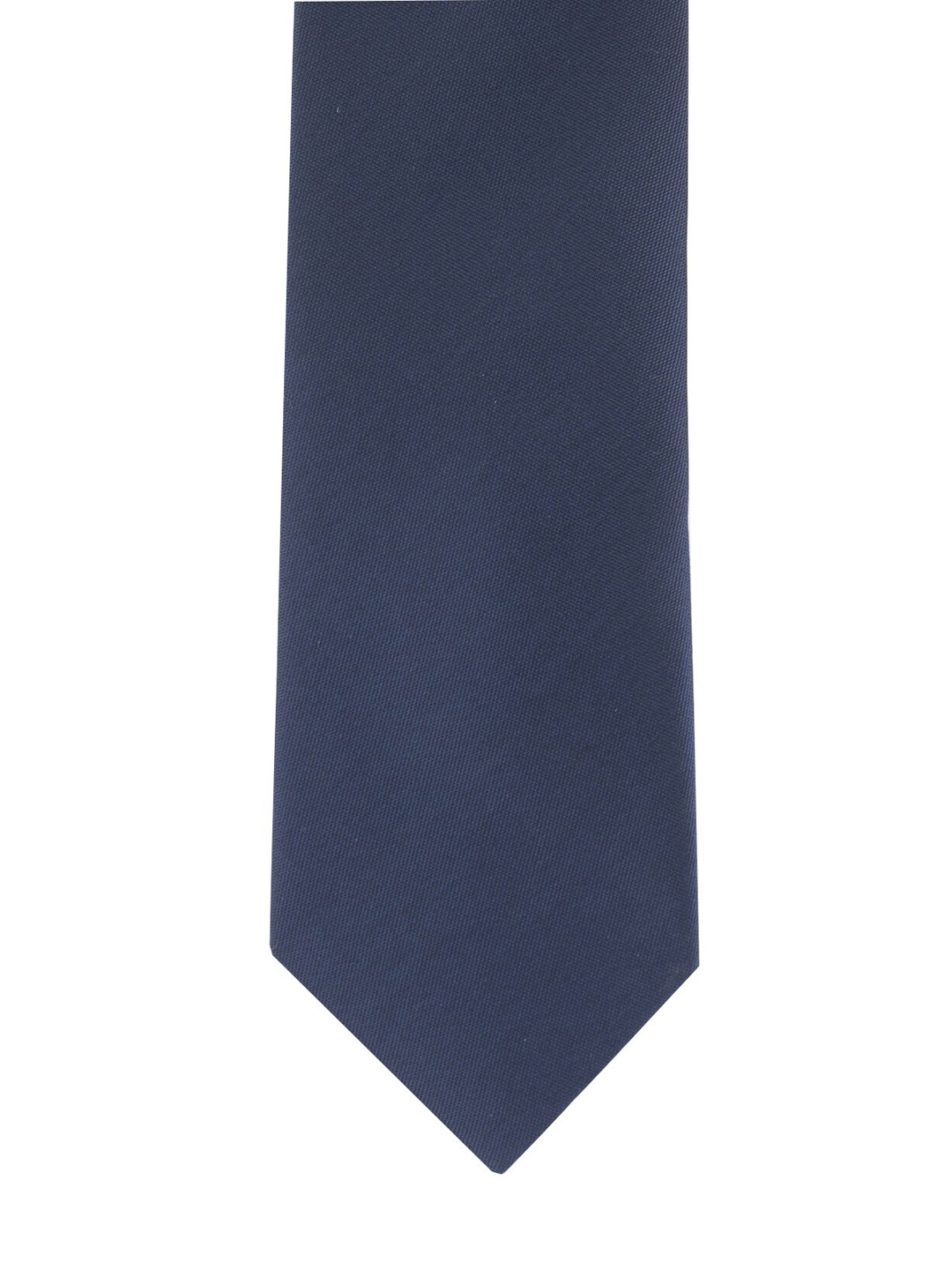 The Tie Hub Navy Blue Solid Skinny Tie
