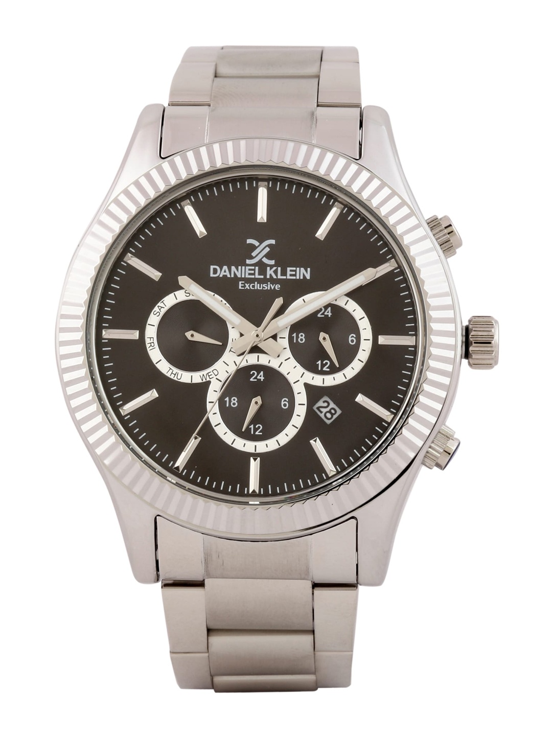 

Daniel Klein Men Black & Silver-Toned Analogue Watch DK.1.12458