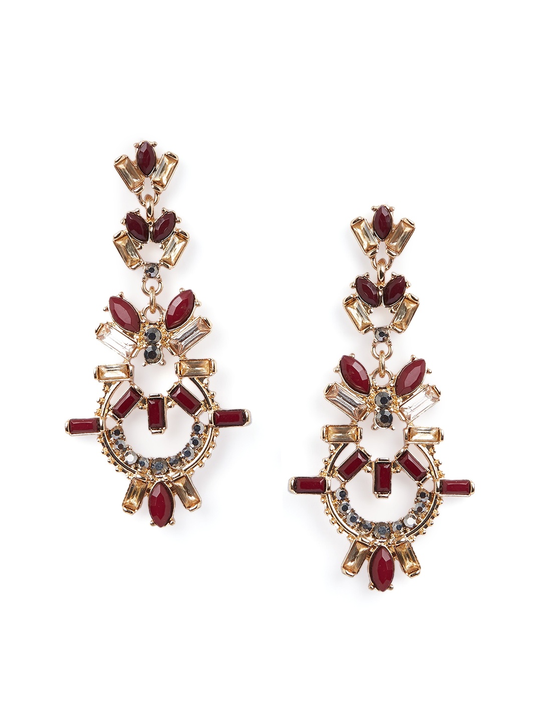 

Globus Gold-Plated Contemporary Drop Earrings