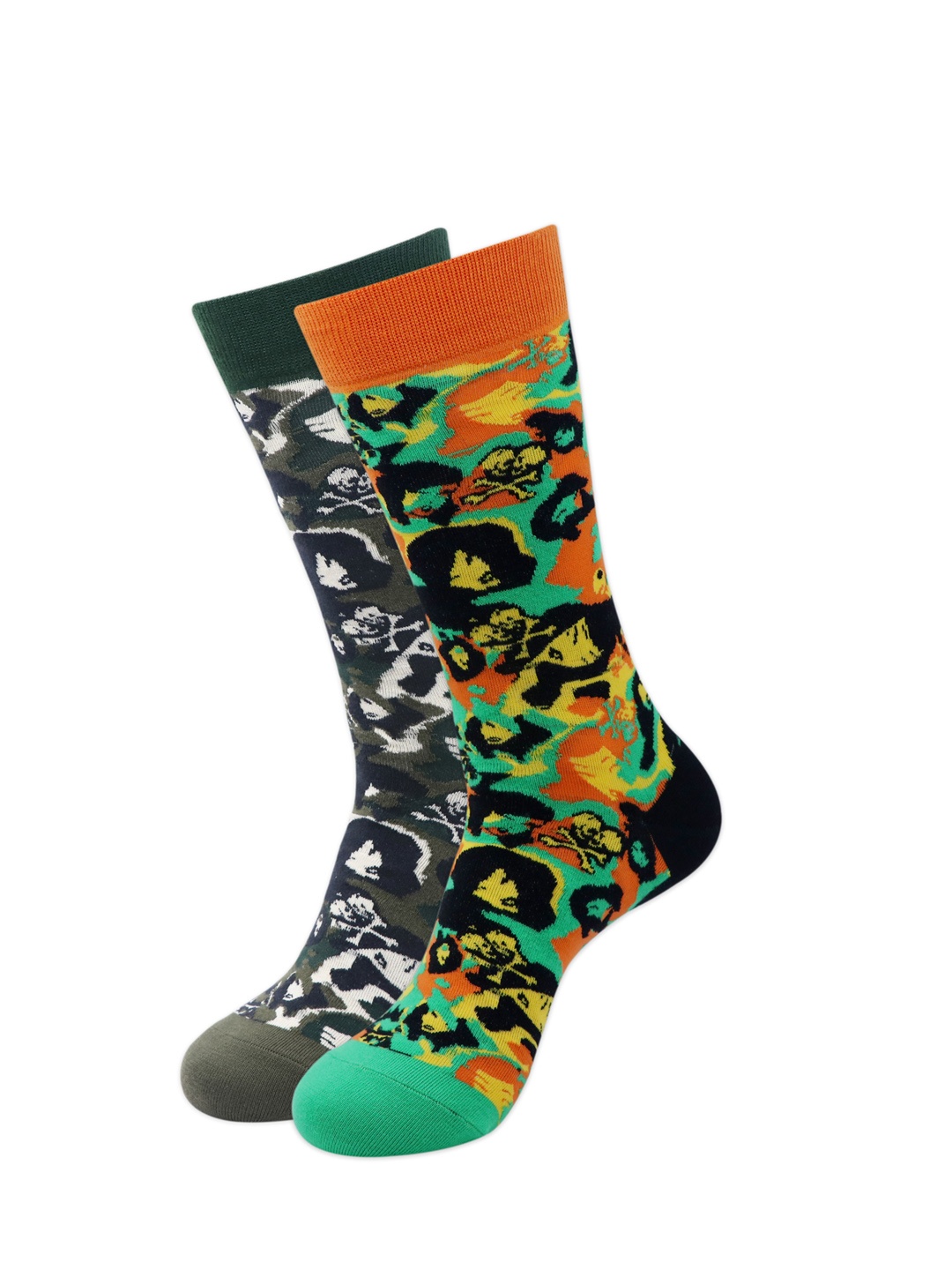

Balenzia x Tokidoki Men Pack of 2 Patterned Crew Length Socks, Grey