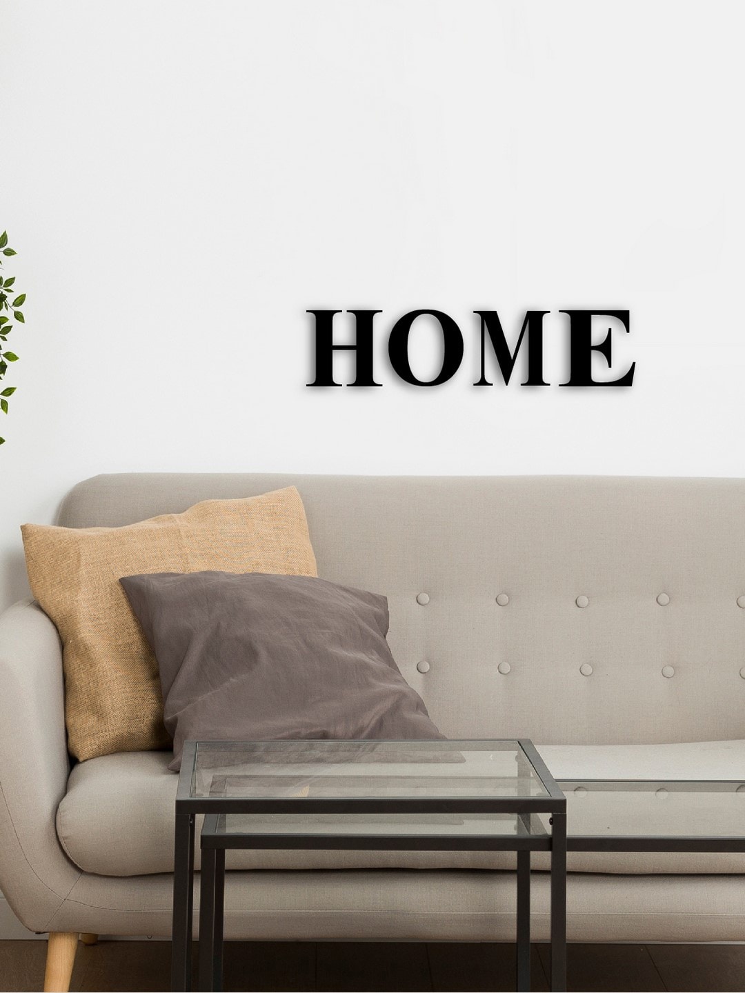 

eCraftIndia Black Solid HOME Engineered Wood Ready To Hang Cutout Wall Art