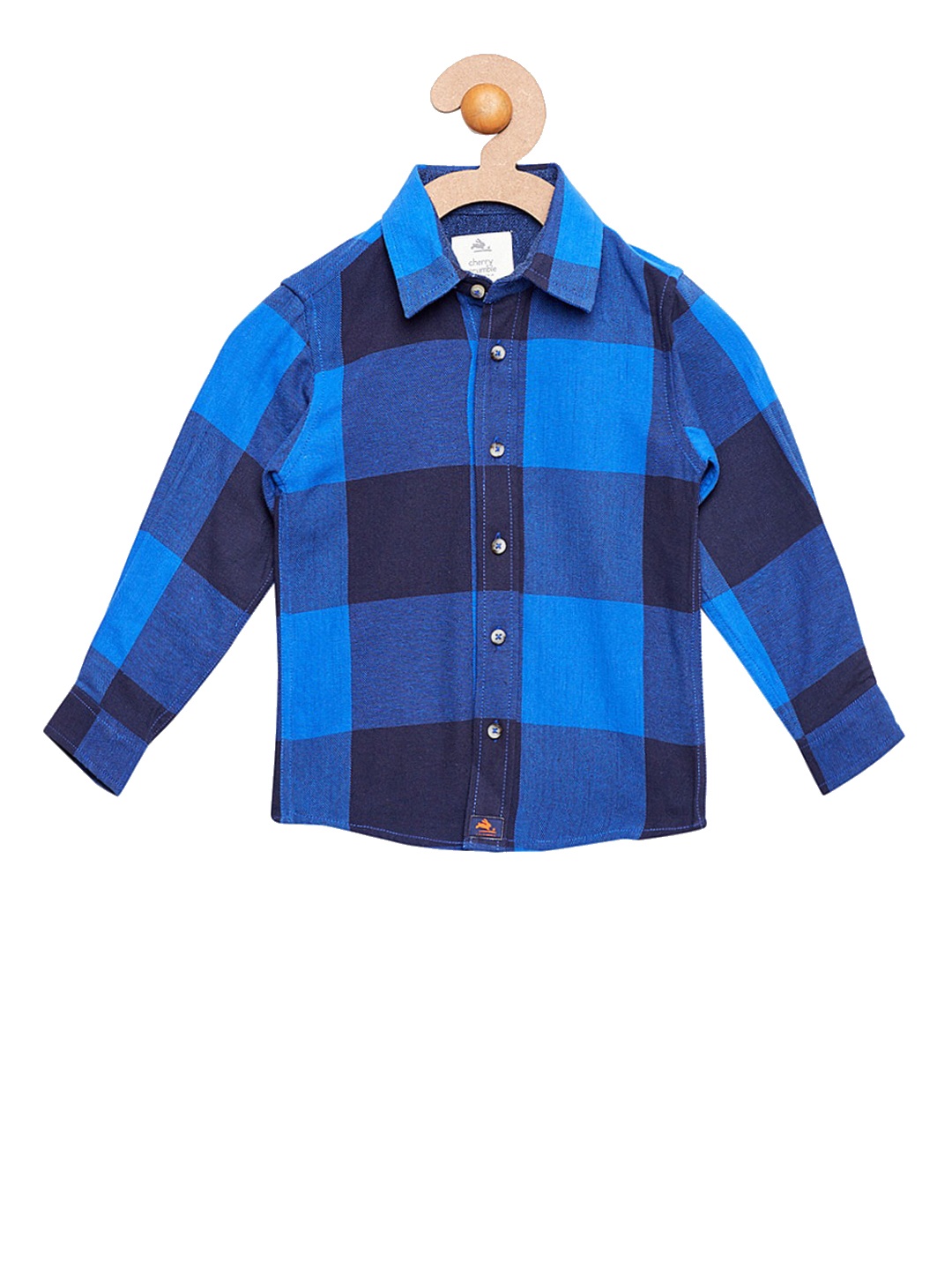 

Cherry Crumble Boys Blue Regular Fit Checked Casual Shirt