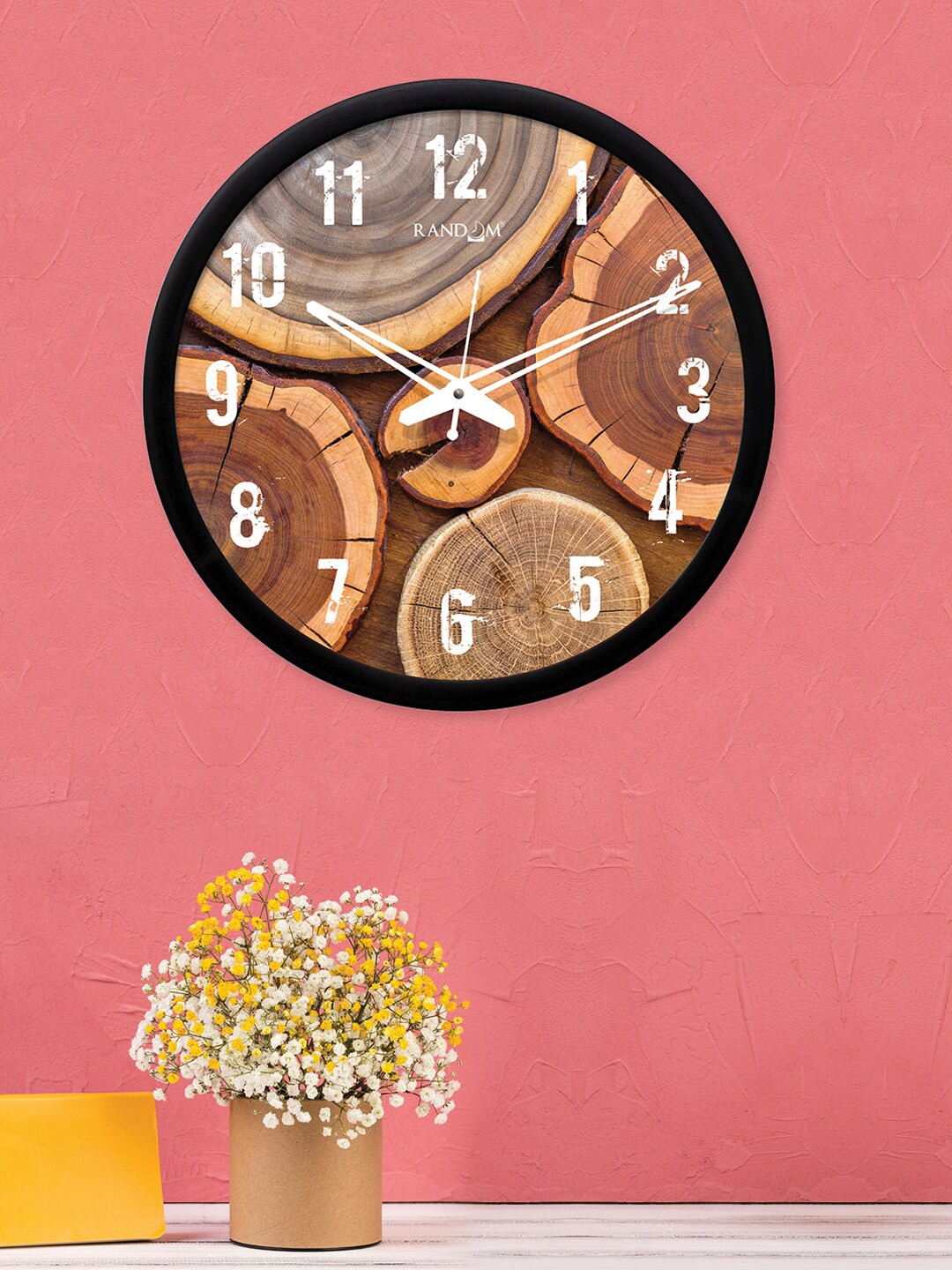 

RANDOM Black Round Printed 30.48 cm Analogue Wall Clock