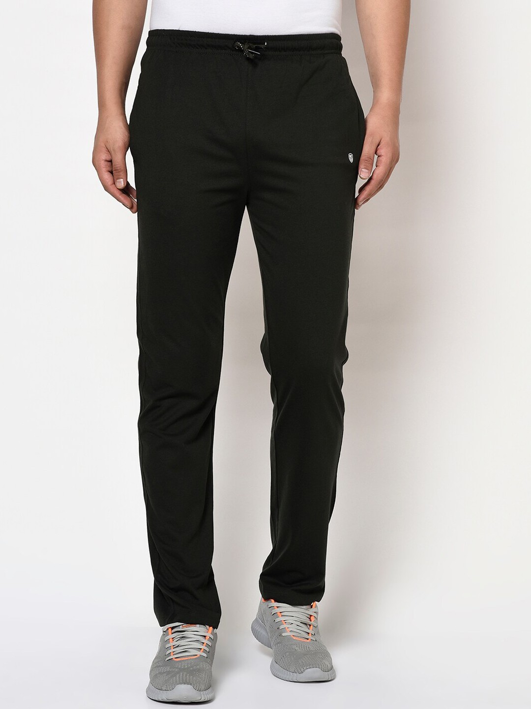 

Octave Men Olive Green Solid Track Pants