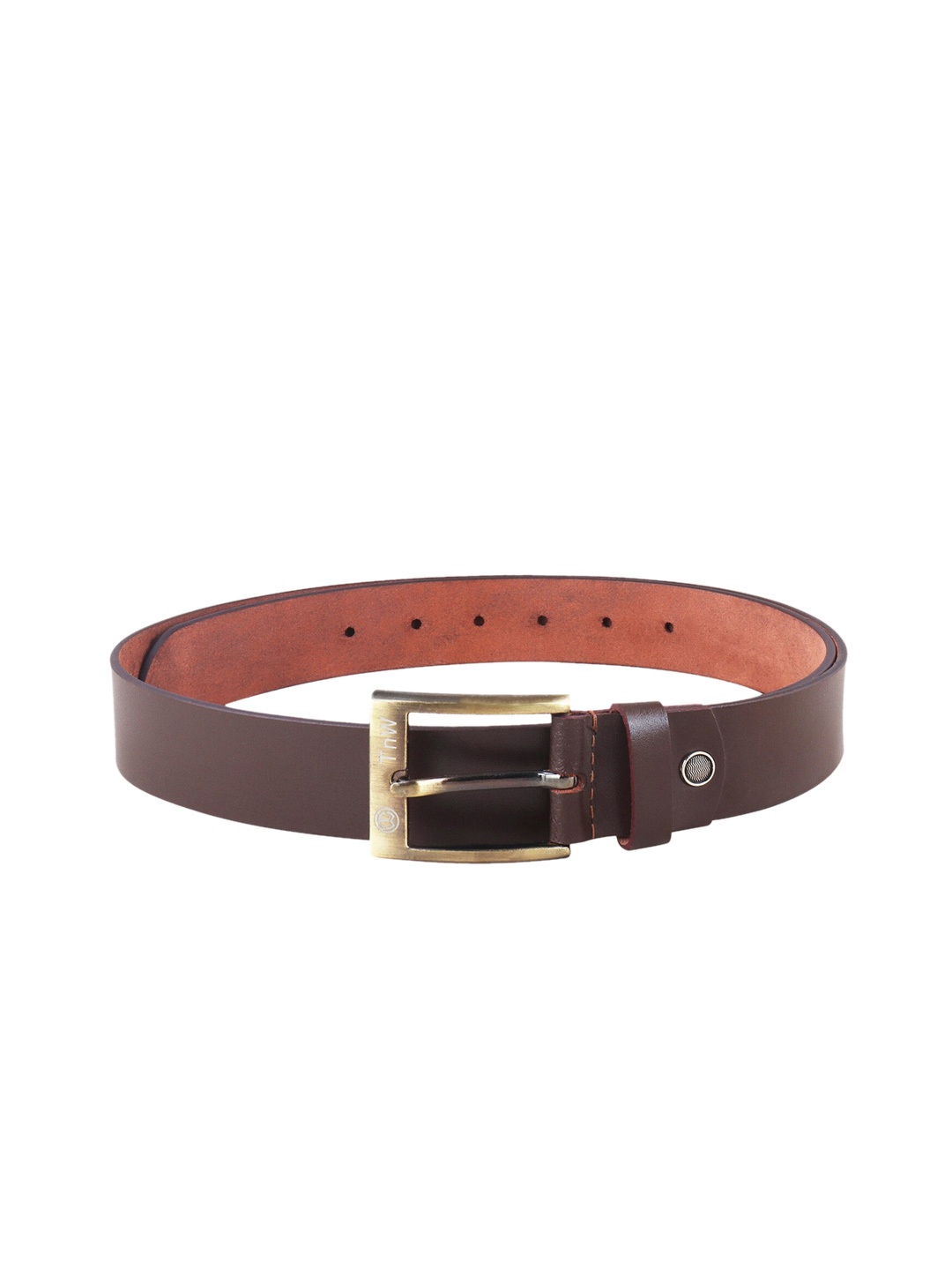 

TnW Men Brown Solid Leather Belt