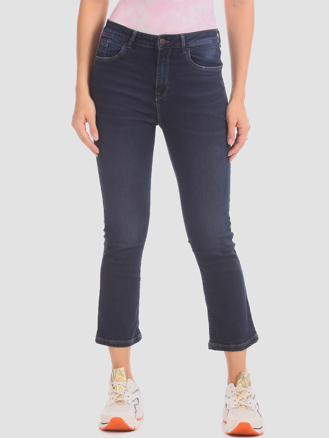 

Flying Machine Women Blue Regular Fit Mid-Rise Clean Look Jeans