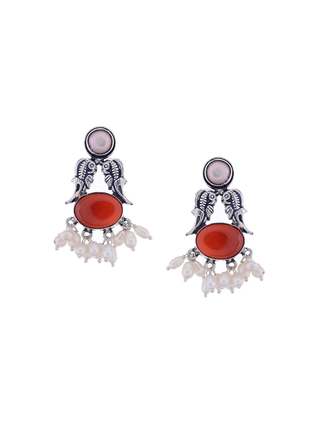 

Silvermerc Designs Silver-Toned Sterling Silver Classic Drop Earrings