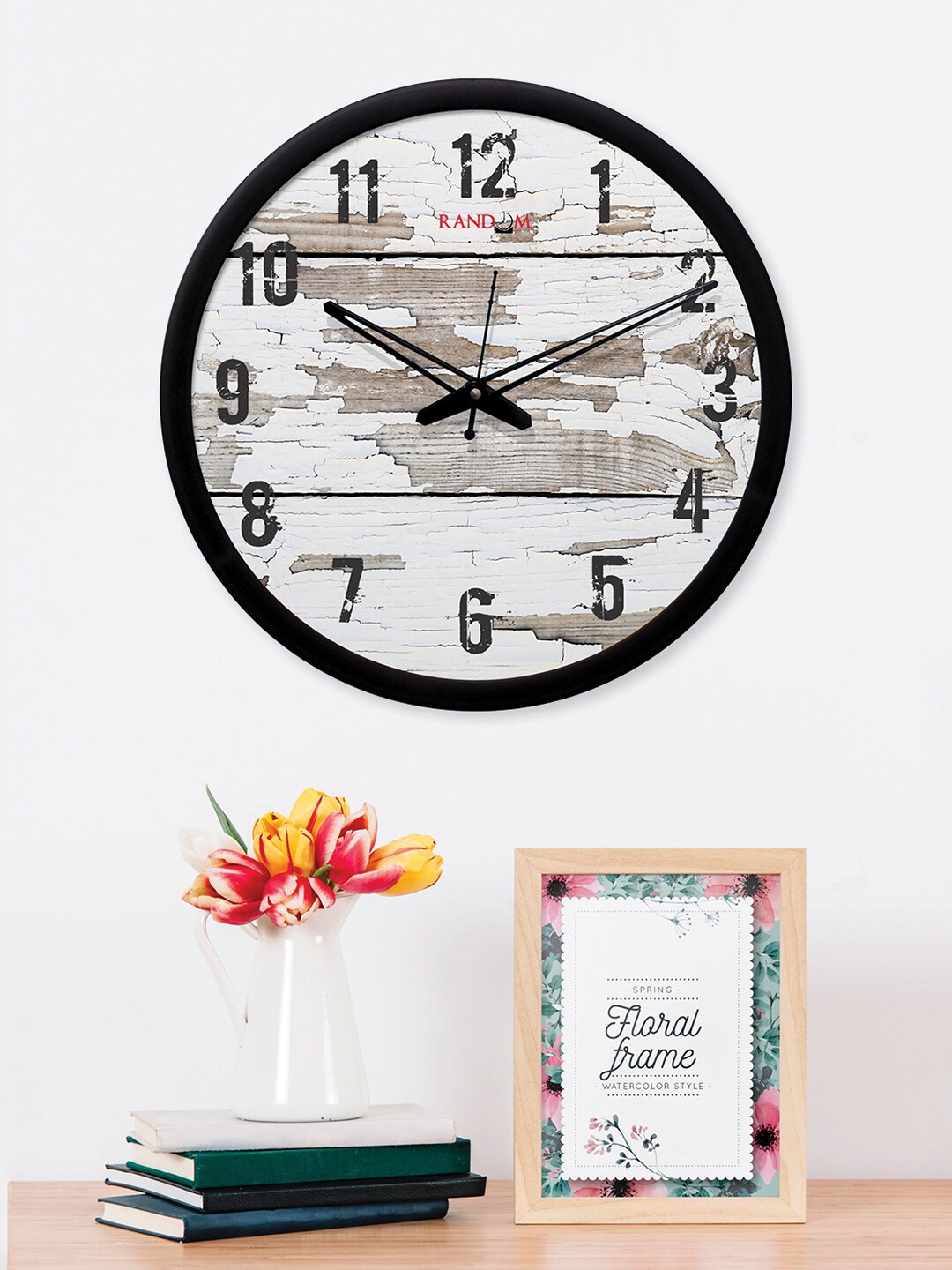 

RANDOM Grey Round Printed Analogue Wall Clock (30.48 cm x 30.48 cm)