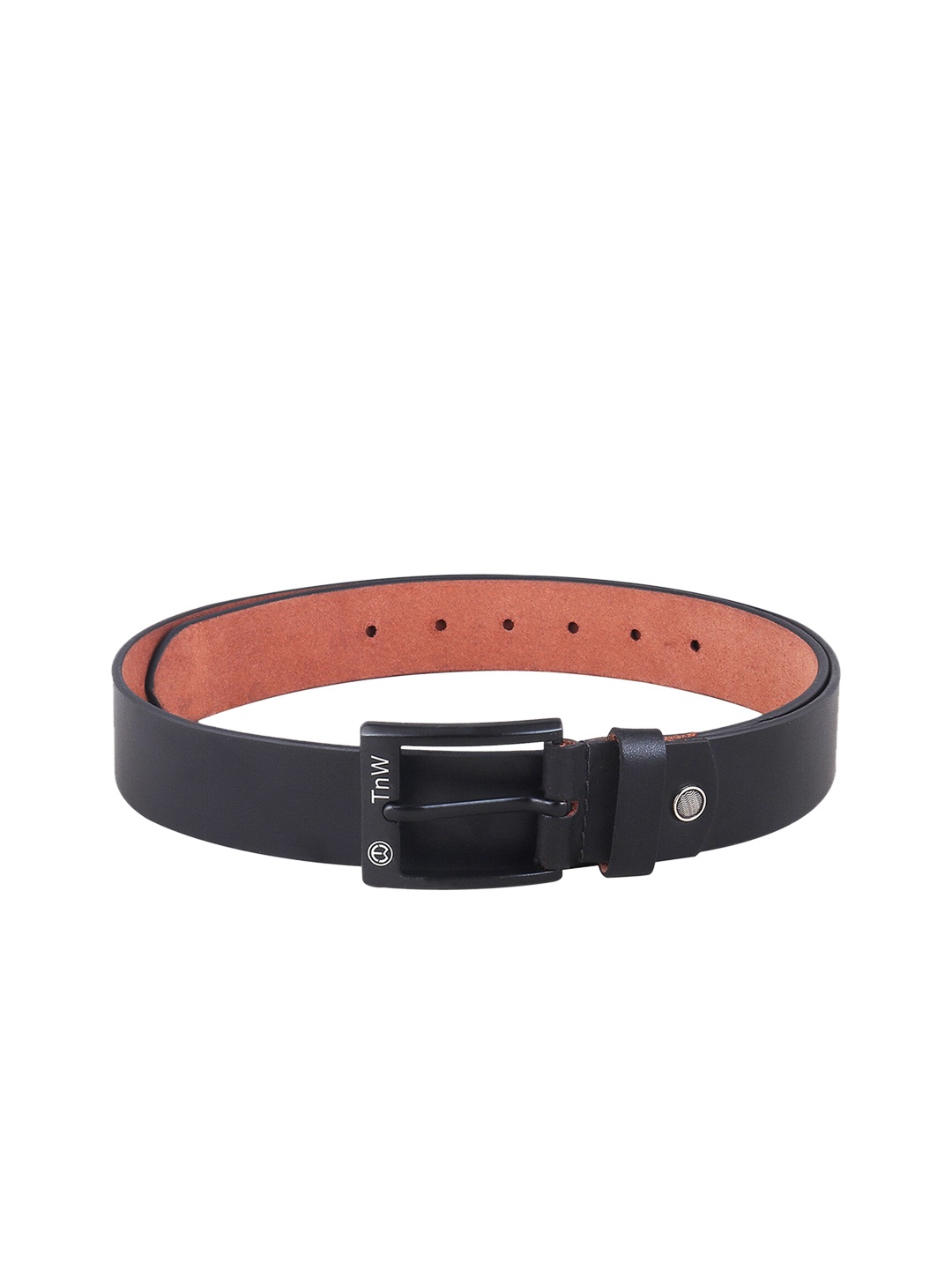 

TnW Men Black Solid Leather Belt