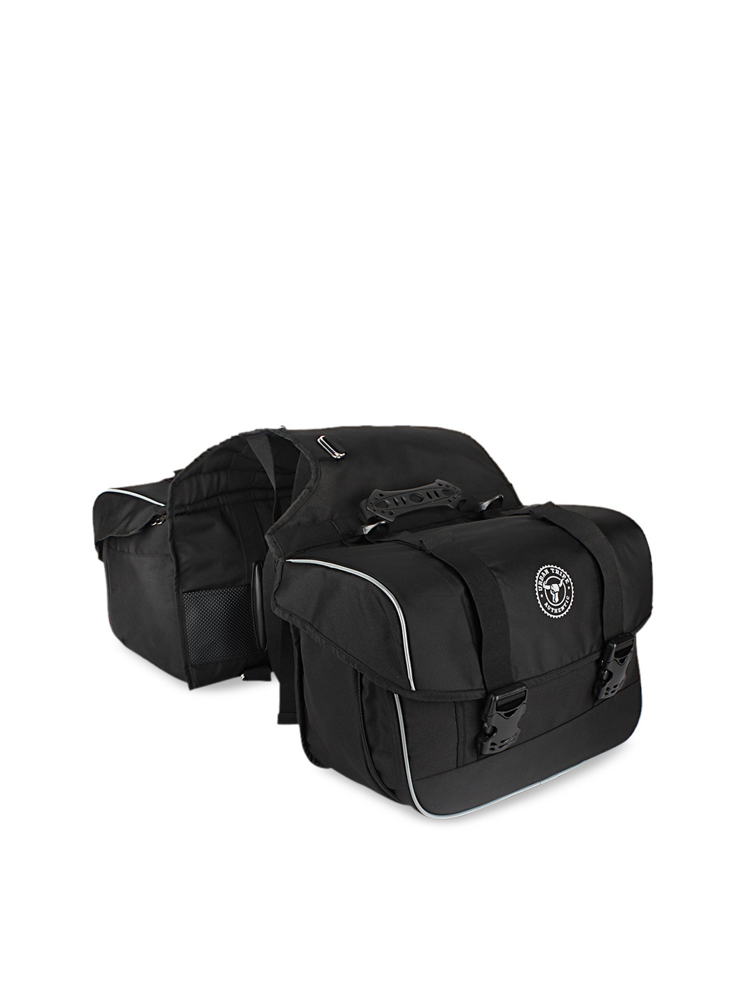 

URBAN TRIBE Unisex Black Solid Travel Expandable Saddle Bag