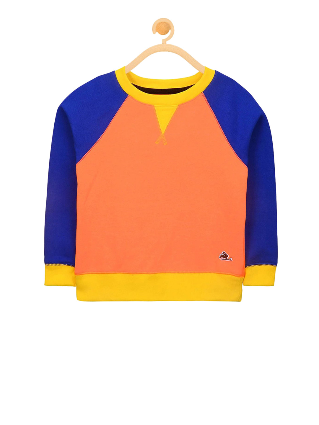 

Cherry Crumble Unisex Kids Orange & Blue Colourblocked Sweatshirt