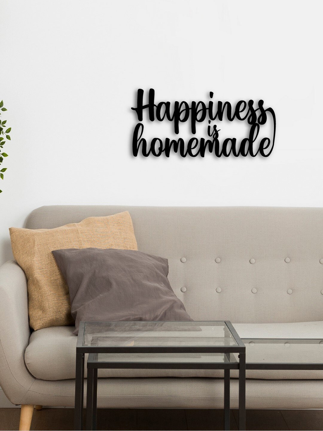 

eCraftIndia Ready to Hang Wood Wall Art Cutout, Black