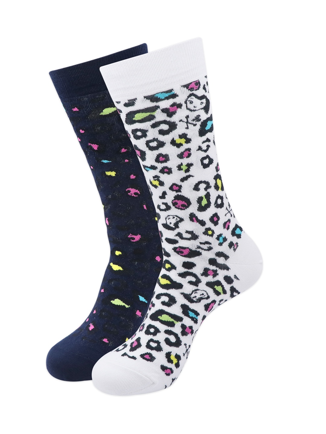 

Balenzia x Tokidoki Men Pack of 2 Leo Patterned Calf-Length Socks, Black