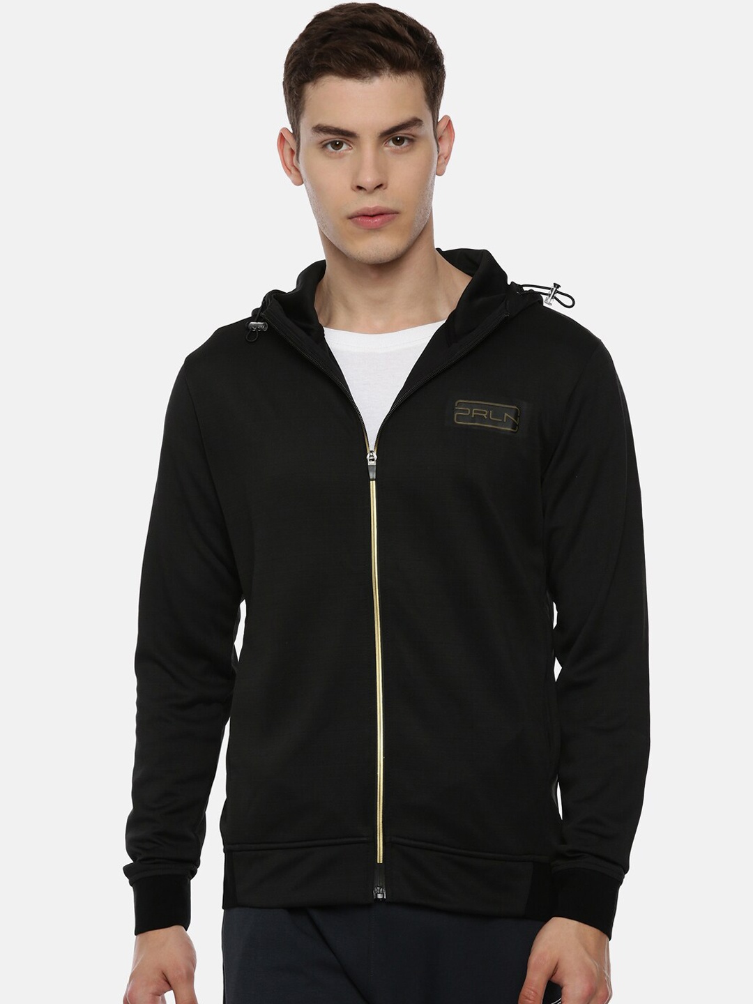 

Proline Active Men Black Solid Hooded Sweatshirt