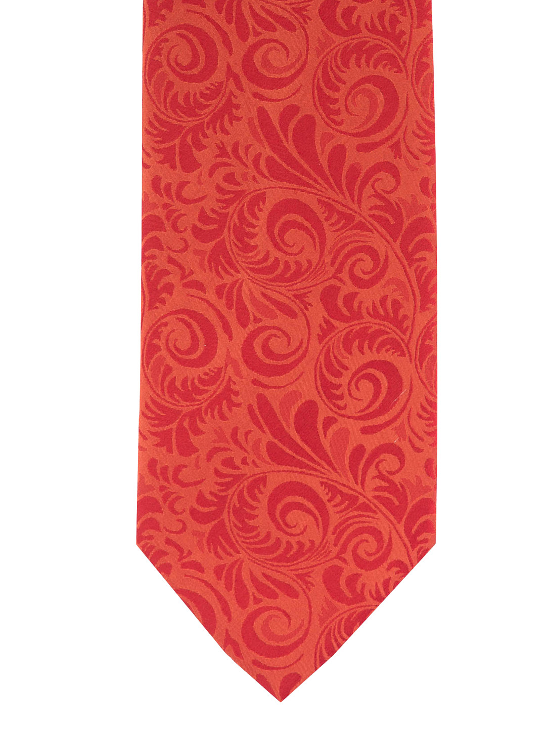 

The Tie Hub Red & Orange Woven Design Broad Tie