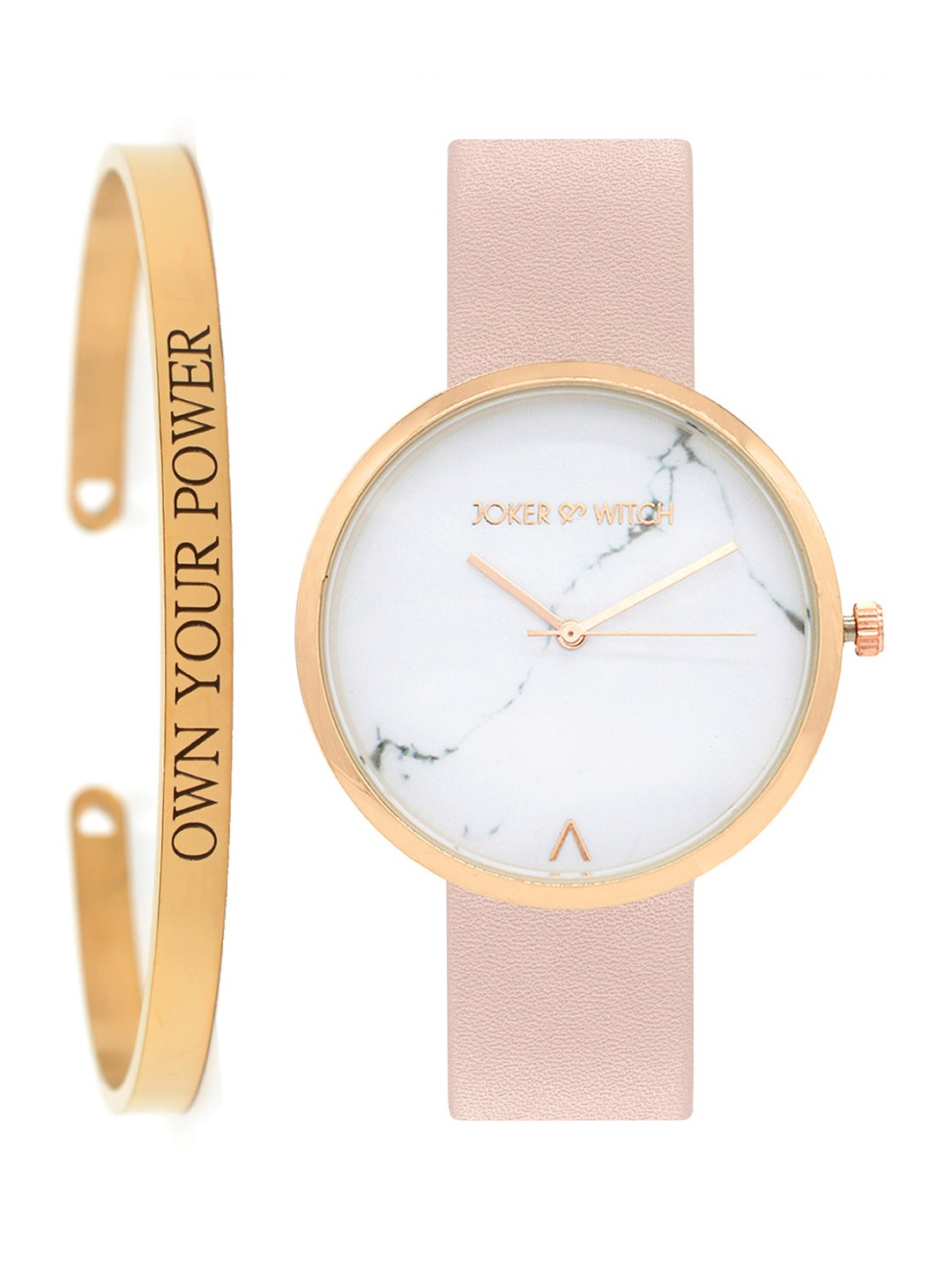 

JOKER & WITCH Women White & Gold Ella Watch & Bracelet Stack JWBS189