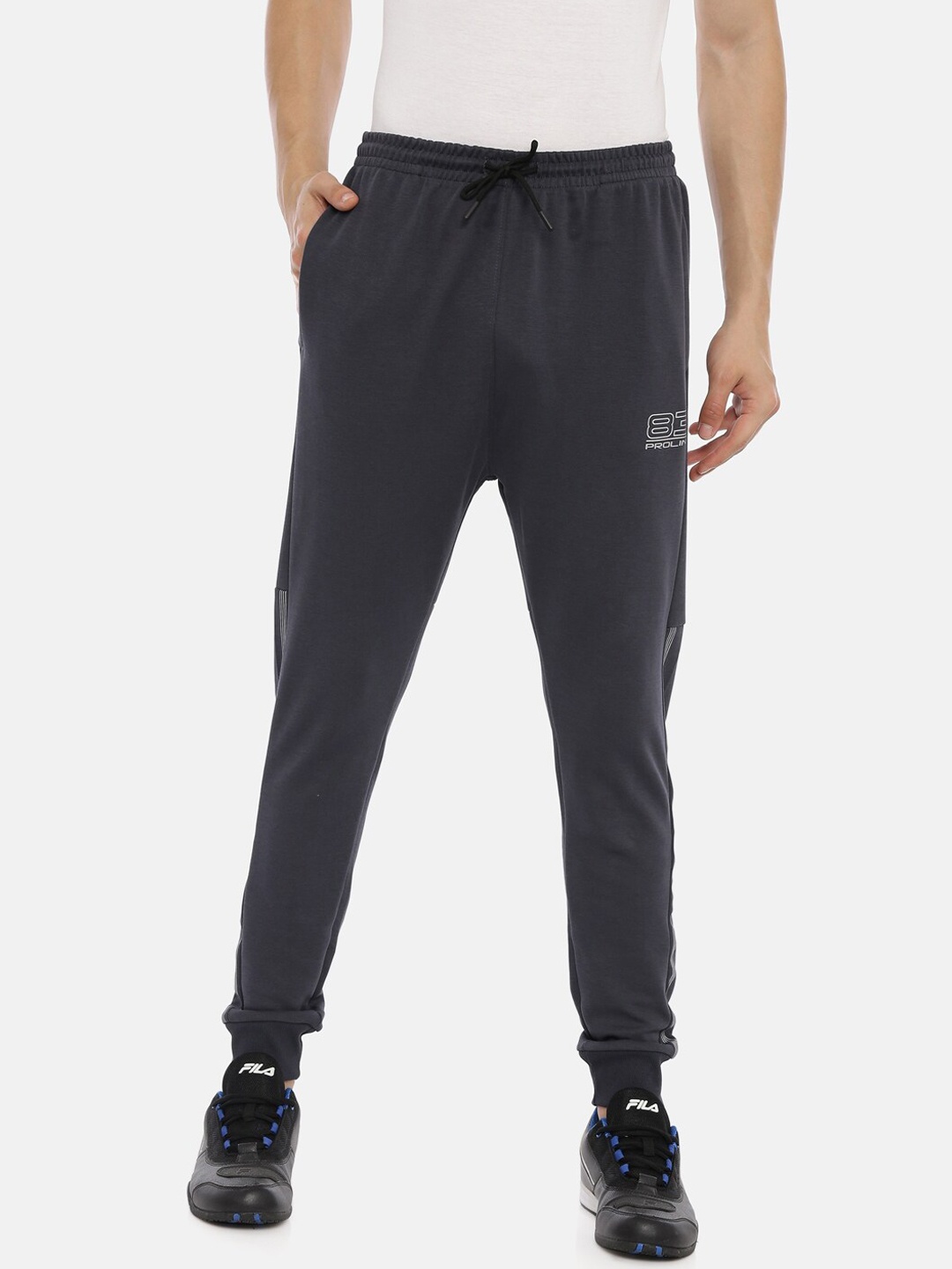 

Proline Active Men Grey Solid Slim-Fit Track Pants