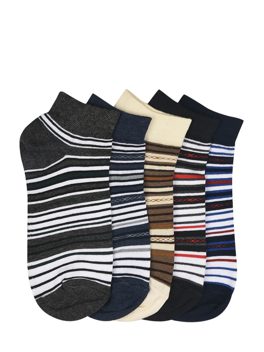 

MARC Men Pack Of 5 Assorted Ankle-Length Socks