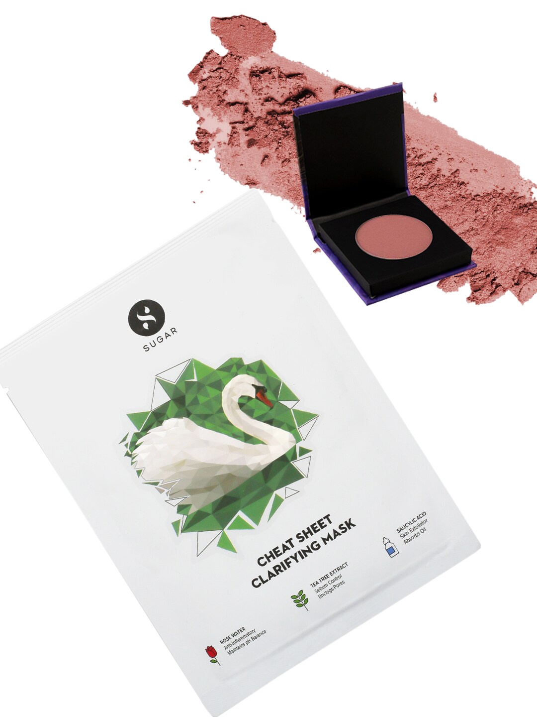 

SUGAR Set of 2 Cheat Sheet Clarifying Mask & Mini Blush - 01 Peach Peak, Multi