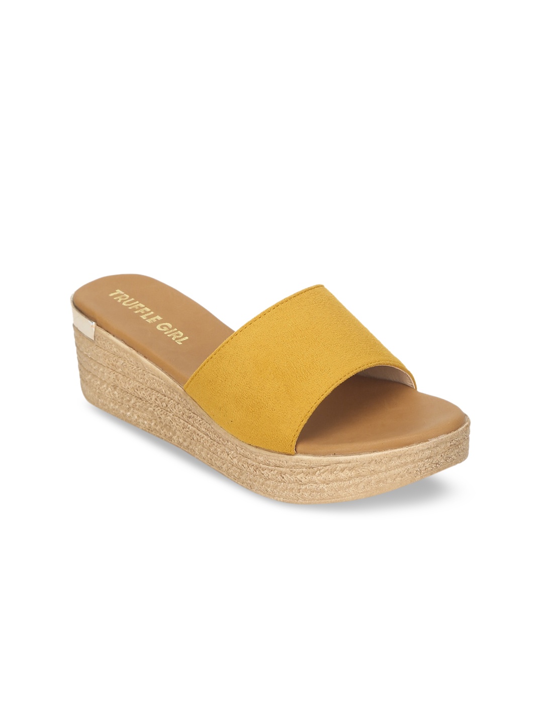 

Truffle Collection Women Mustard Solid Sandals