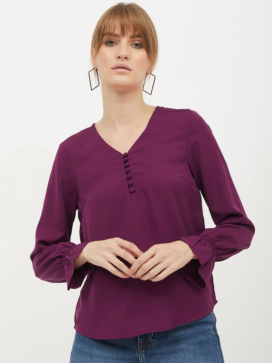 

Harpa Women Purple Solid Top