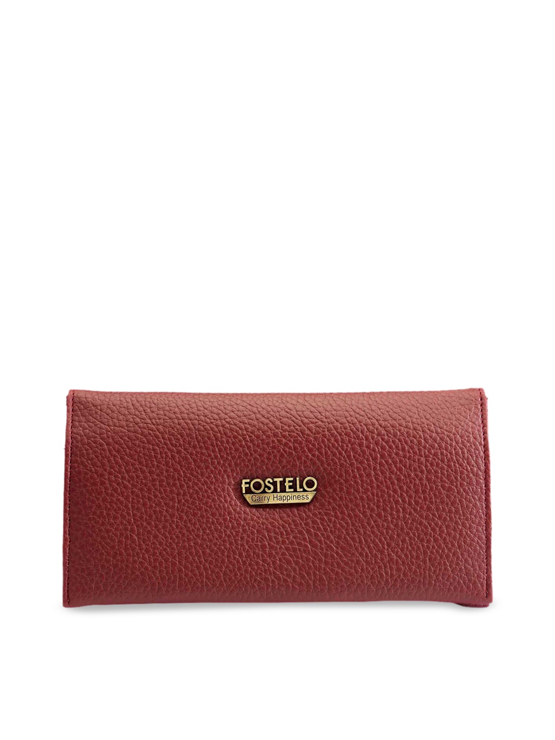 

Fostelo Maroon Solid Tanya Clutch
