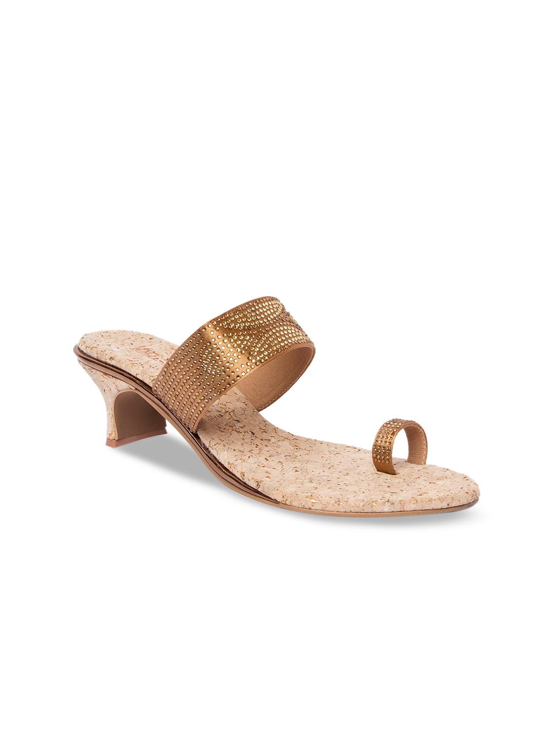 

Inc 5 Women Gold-Toned Textured Sandals