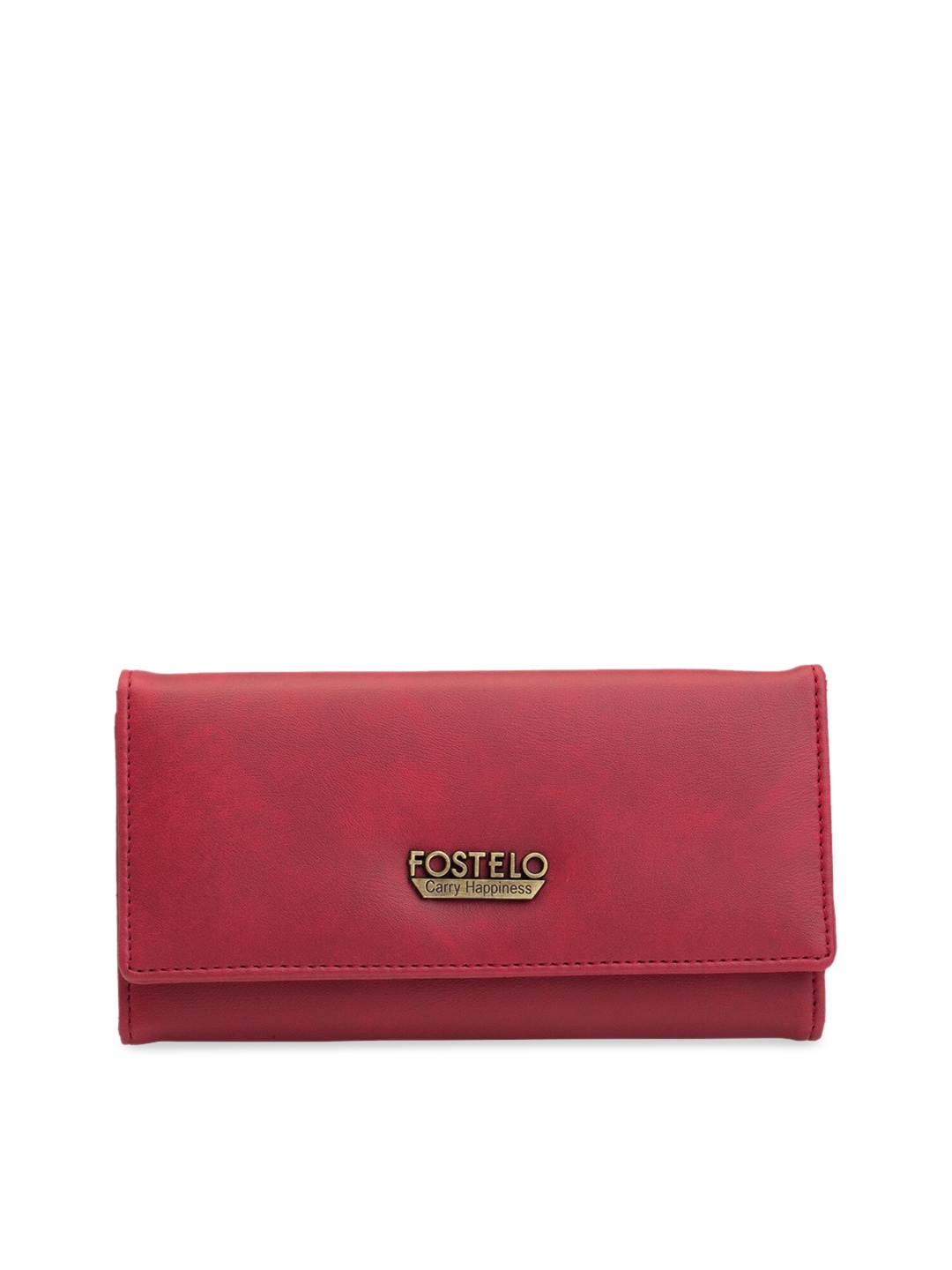 

Fostelo Women Red Solid Two Fold Wallet