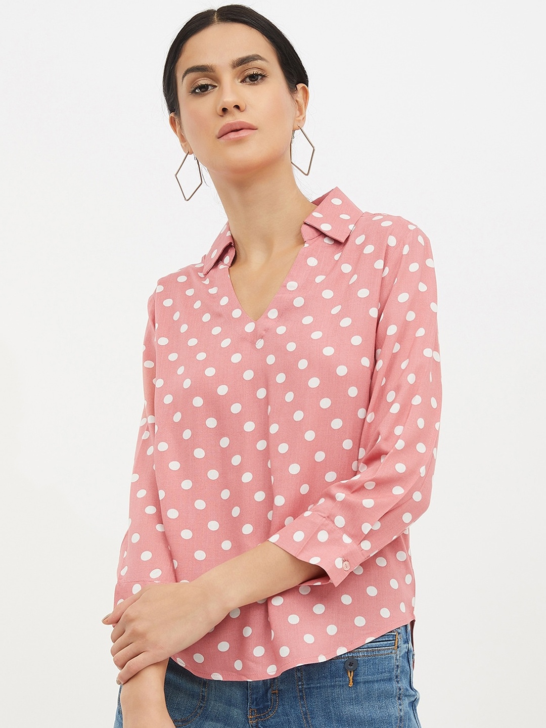 

Harpa Women Pink Printed Top