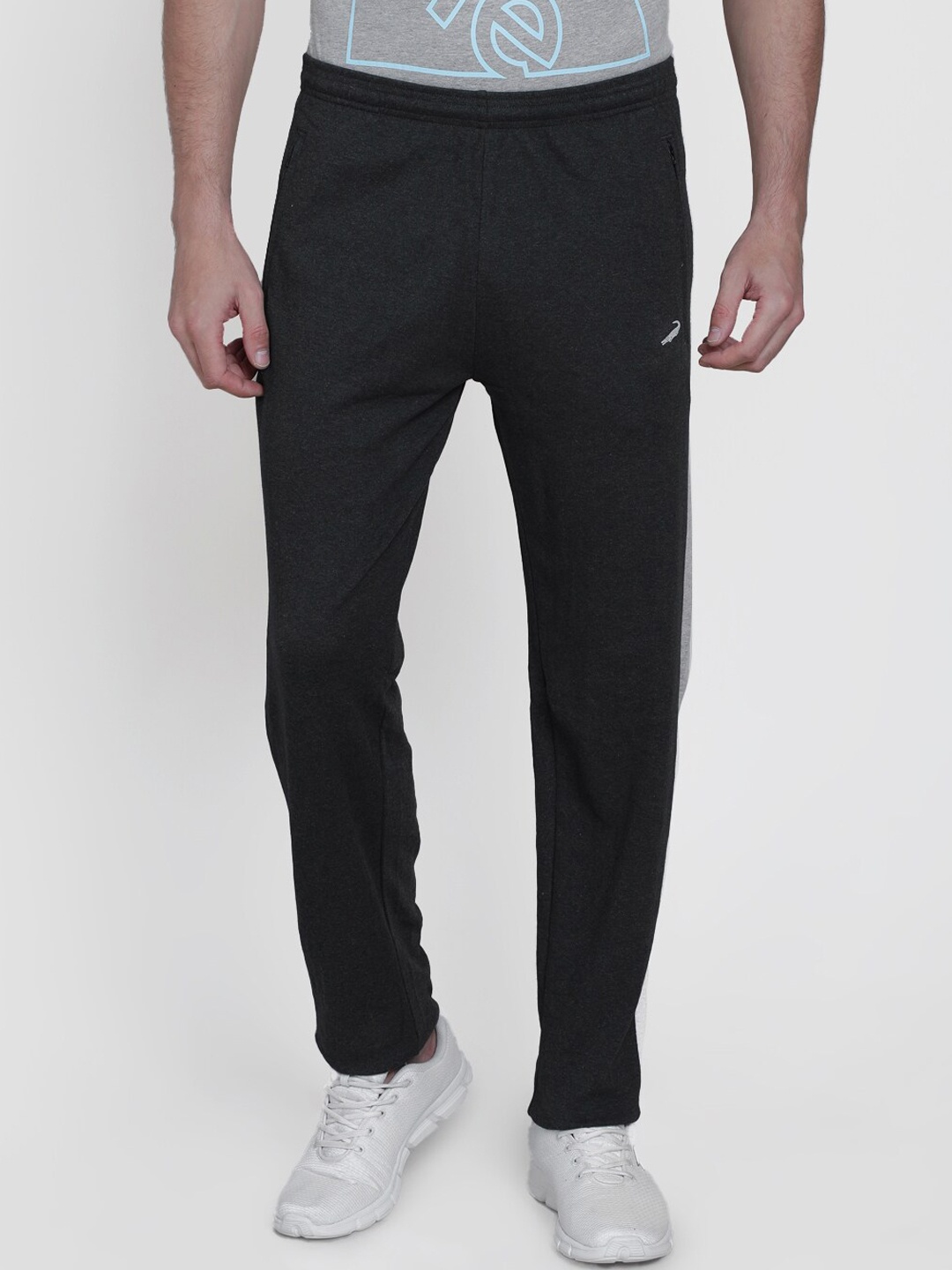 

Crocodile Men Charcoal Grey Solid Slim-Fit Track Pants