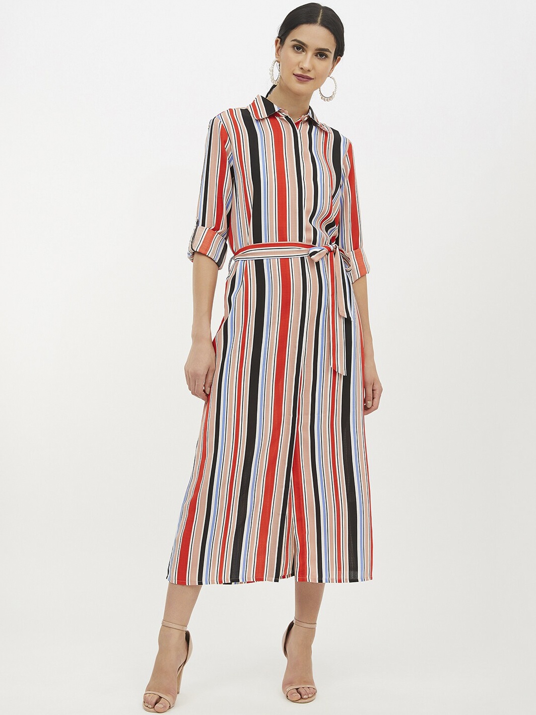 

Harpa Women Multicoloured Striped Shirt Dress, Multi