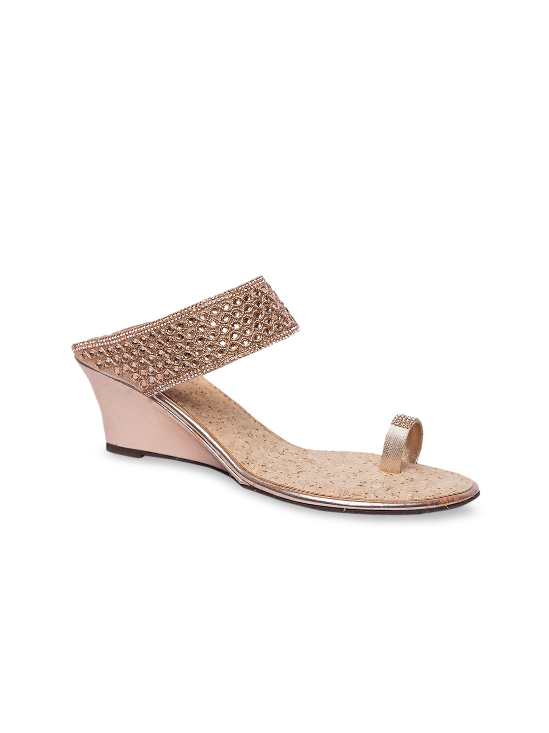 

Inc 5 Women Copper-Toned Embellished Sandals