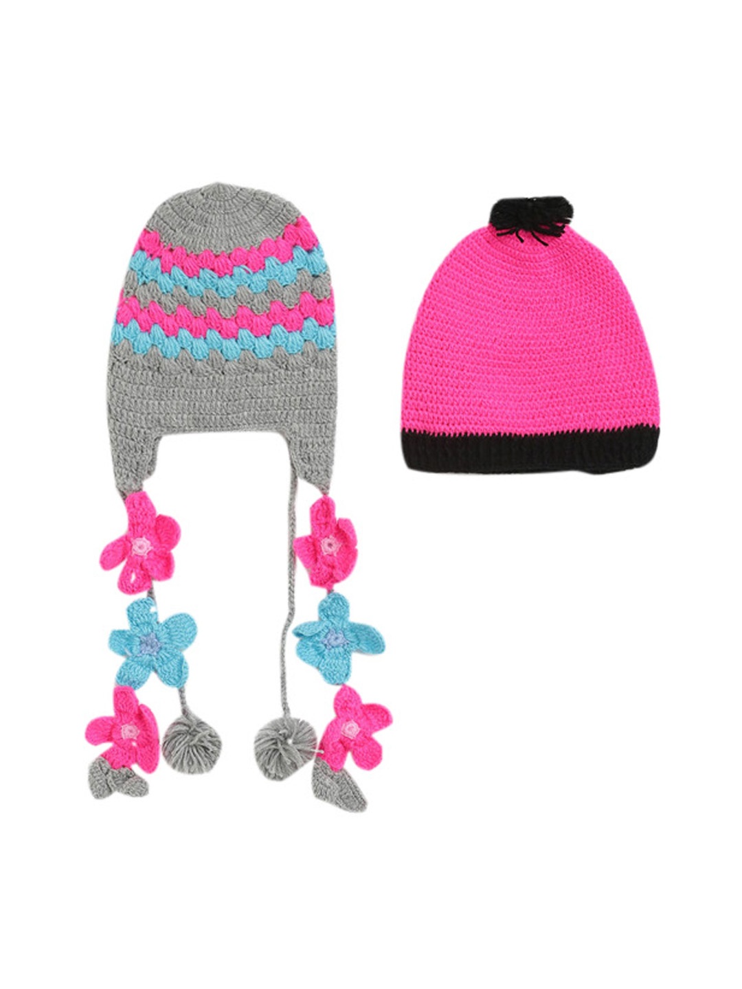 

CHUTPUT Unisex Kids Pink Set of 2 Caps