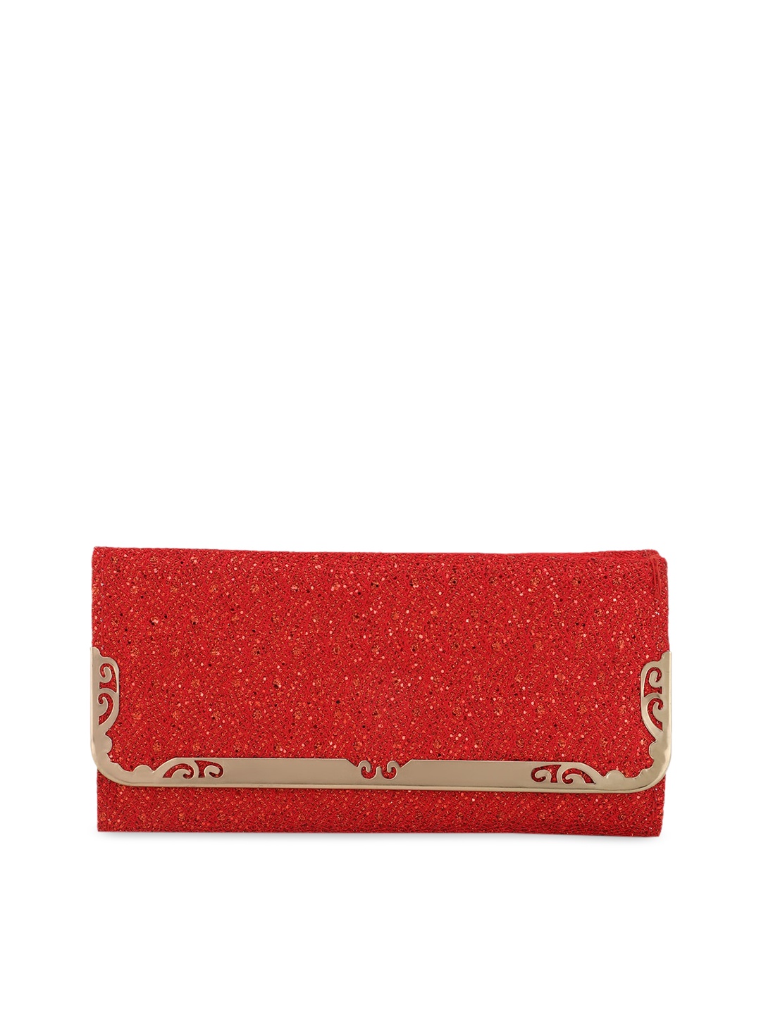

Element Cart Red Embellished Purse Clutch