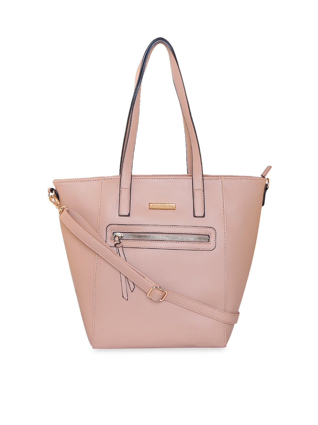 

GIORDANO Nude-Coloured Solid Shoulder Bag