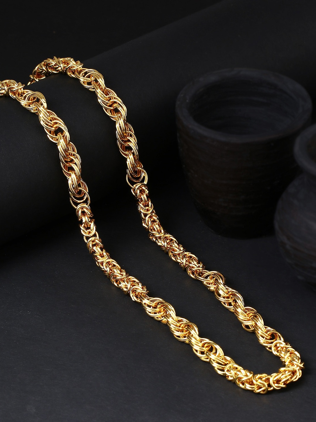 Sukkhi Men Gold-Plated Antique Byzantine Chain