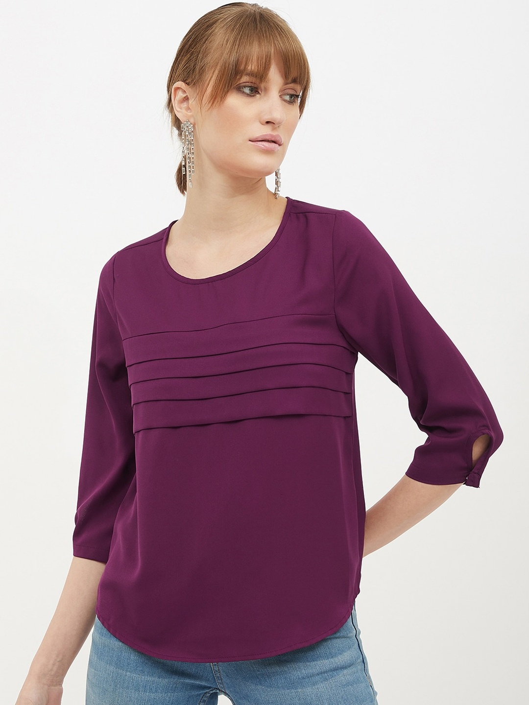

Harpa Women Burgundy Solid Top